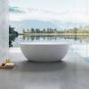 Ванна из искусственного камня Vincea Solid Surface VBT-6S01MW 1700x750x550, белый матовый, слив-перелив в комплекте