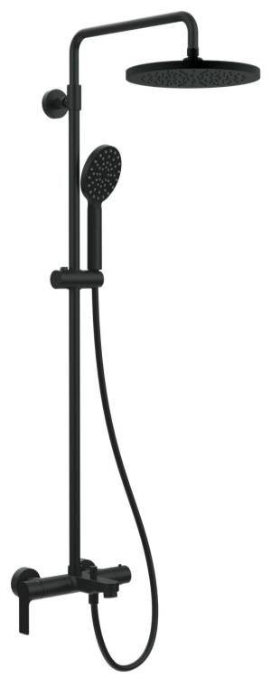Душевая система Remer Energy EY34A8MPMD25NO черный матовый, с изливом