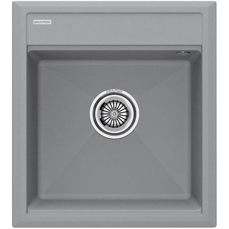 Мойка кухонная Paulmark Stepia PM114651-GRS 46x51 серый дым