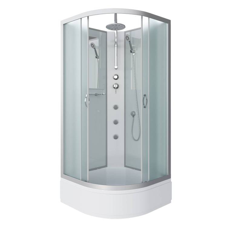 Душевая кабина Niagara Classic NG-3301-14BKTG (900x900x2100-2400) со средним поддоном (26см)
