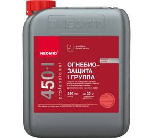 Огнебиозащита I группа до 7 лет, для внутренних и наружных работ Neomid 450-1 красный 5 кг