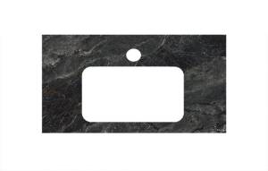 Столешница Kerama Marazzi Plaza 80 Риальто Темный Серый лаппатированный для раковин, встраиваемых снизу