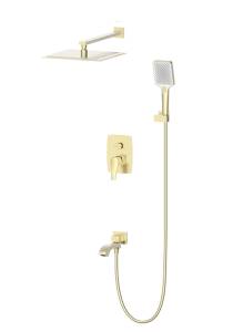 Душевой комплект Wonzon & Woghand Flex WW-88939072-BG встраиваемый, брашированное золото