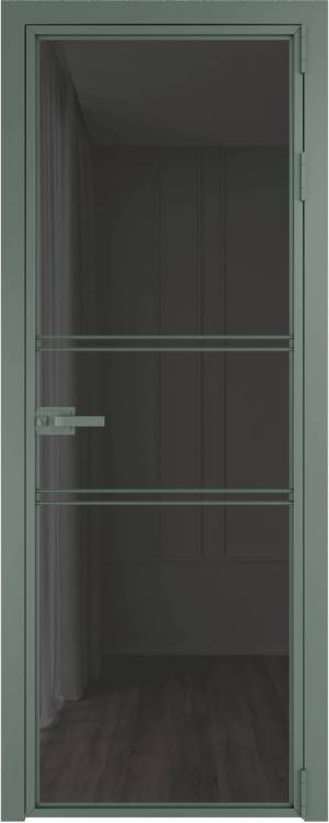 Межкомнатная дверь Profil Doors 2 AX цвет профиля Зеленый воск, стекло безопасное 6 мм тонированное 700x2000