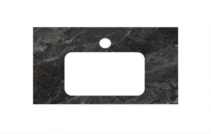 Столешница Kerama Marazzi Plaza 80 Риальто Темный Серый лаппатированный для раковин, встраиваемых снизу
