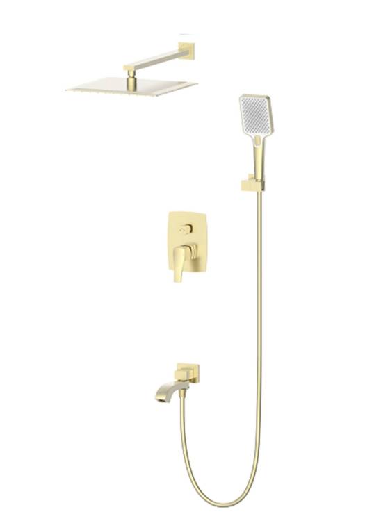 Душевой комплект Wonzon & Woghand Flex WW-88939072-BG встраиваемый, брашированное золото