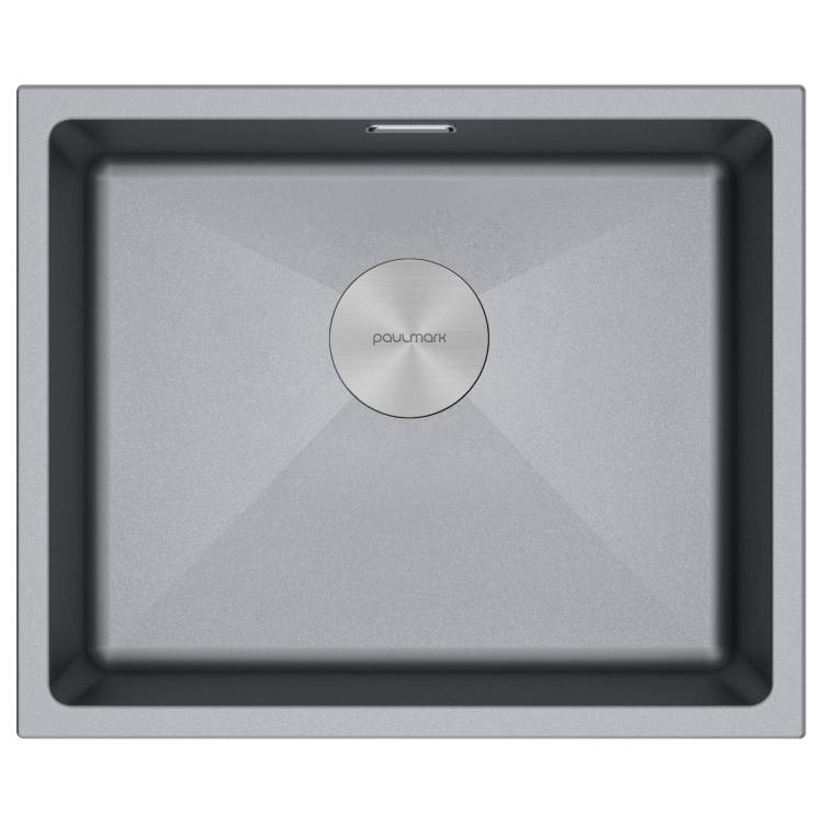 Мойка кухонная Paulmark Lumi 55Uni LU55-GRM Серый Металлик, 55.5x46