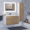 Тумба с раковиной Uperwood Barsa 293020534 подвесная, белая, дуб сонома, 80 см фото 6