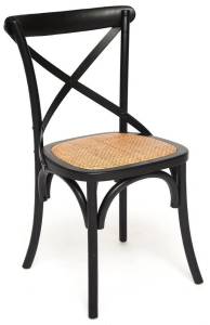 Стул Tetchair Cross (mod.CB2001) 12472 черный, дерево вяз