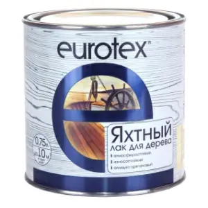 Лак яхтный алкидно-уретановый EUROTEX полуматовый 0.75 л