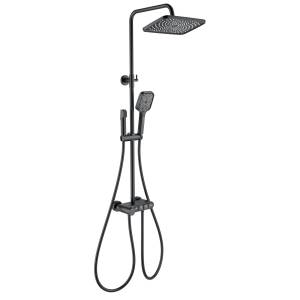 Душевая стойка Wonzon & Woghand WW-B3112-MB черная, с термостатом