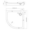 Душевой поддон Veconi Tezeo Acrylic TZ-51B 80x80x15 черный фото 2