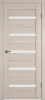 Межкомнатная дверь Владимирская Фабрика Дверей экошпон Atum 7 остекленная Cappuccino White Cloud 600x2000