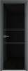 Межкомнатная дверь Profil Doors 2 AX цвет профиля Серая ночь, стекло безопасное 6 мм черный триплекс 700x2000