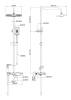 Душевая стойка Wonzon & Woghand WW-B3310-CR с термостатом, хром фото 2