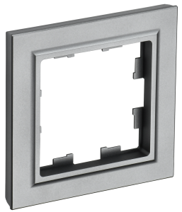 Рамка 1-постовая IEK Brite BR-M12-K46 сталь