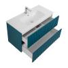 Тумба с раковиной Art&Max Elegant с подсветкой ручек, Аквамарин, 58.5x100 фото 5