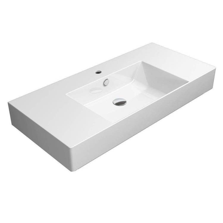 Раковина GSI Kube X 9451111 100 см, белая глянцевая