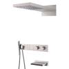 Душевая система Boheme Zodiac 133-2-NB никель, с термостатом, с изливом