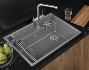 Мойка кухонная Granula Kitchen Space Rinzer 7308R алюминиум, 73x52