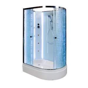 Душевая кабина AvaCan EM2712LNLED+GM с подсветкой и гидромассажем, 120x80x210