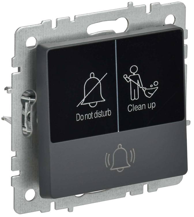 Кнопка звонка IEK Brite BR-V14-2-10-K53 графит