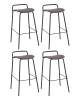 Набор из 4 барных стульев Stool Group Mantis 9083T dark grey X4 темно-серый, экокожа