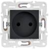 Розетка 1-местная с защитными шторками IEK Skandy SK-R13-10-K53 графит фото 3