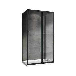 Душевой уголок Abber Schwarzer Diamant AG30150BH-S60B-S60B 60x195x150, профиль Черный