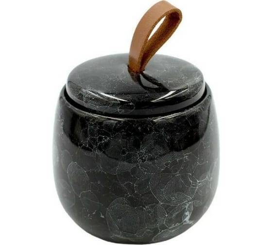 Диспенсер для ватных дисков Bath Plus Pietra W-CE2242АA-CT черный
