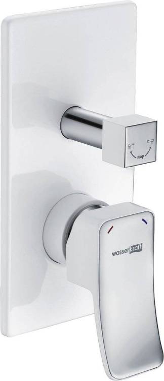 Смеситель для ванны с душем Wasserkraft Aller 10641W С ВНУТРЕННЕЙ ЧАСТЬЮ