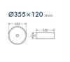Раковина D&K Matrix DT1391512 светло зеленый, 35.5x35.5 фото 3
