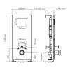 Система инсталляции для унитазов Wasserkraft New Abens 20TLT.010.ME.BL.CH04 клавиша хром фото 2