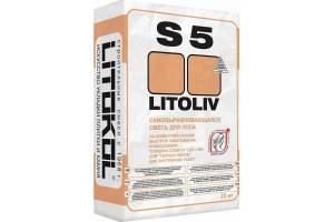 Наливной пол Litokol Litoliv S5 финишный высокопрочный самовыравнивающийся серый 25 кг