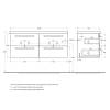 Тумба под раковину Cezares ECO-1200-4C-SO-2-GR-P Grafito, 120x48x50 фото 2