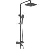 Душевая система Rose R3536H черная, с термостатом