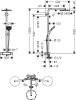 Душевая стойка Hansgrohe Raindance Select S Showerpipe 240 1jet P 27633670 с термостатом, черный фото 2