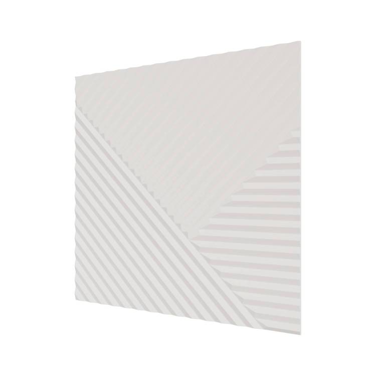Стеновая квадратная панель МДФ Ликорн Пирамида белая 50x50x0.8