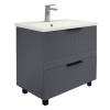 Тумба с раковиной Comforty Лима-70Н2 00-00019179 напольная, антрацит