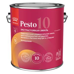 Эмаль универсальная Tikkivala Pesto 10 матовая база A 2.7 л