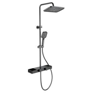 Душевая стойка Wonzon & Woghand WW-B3552-BGG темный графит, с термостатом