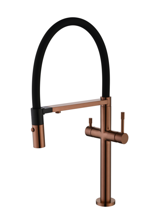 Смеситель для кухни Boheme Uno 115-BRB с краном для питьевой воды, Brushed Bronze