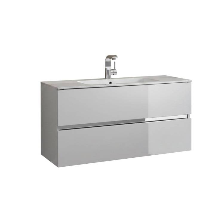 Тумба с раковиной Sanvit Кубэ-2 90 белый глянец
