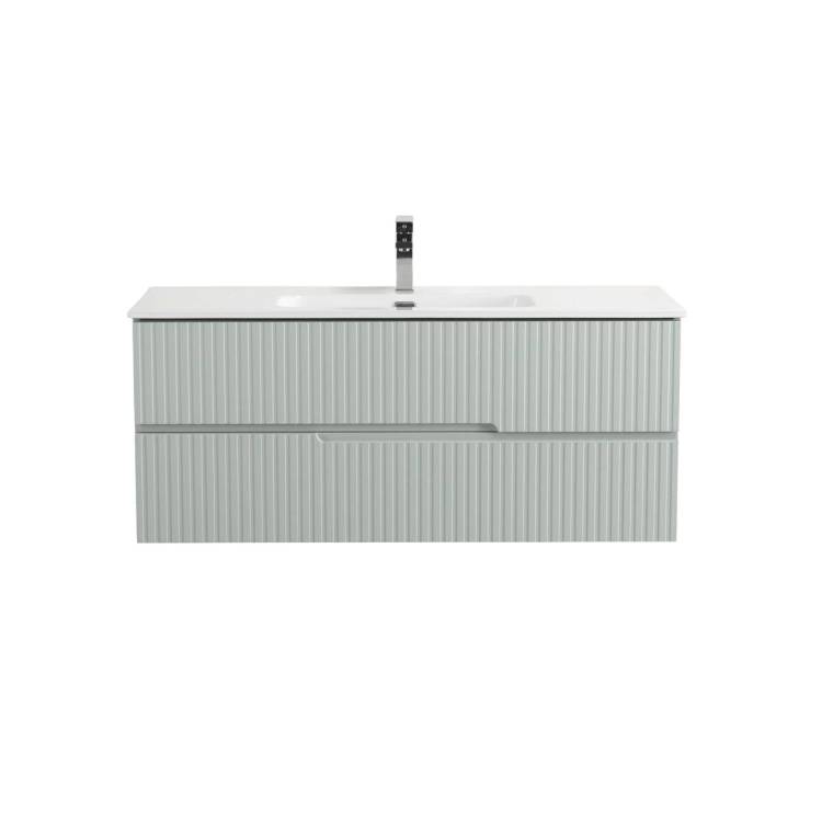 Тумба с раковиной Cezares Duet-N 120 зеленый жемчужный, раковина CZR-8095-120
