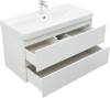 Тумба под раковину Aquanet Vega 100 316655 белый глянец фото 6