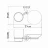 Держатель со стаканом и мыльницей Wasserkraft Aller K-1126C хром фото 3