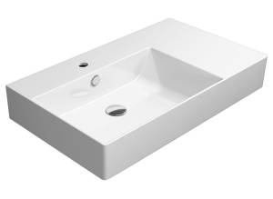 Раковина GSI Kube X 9456111 белый глянцевый, 80x47