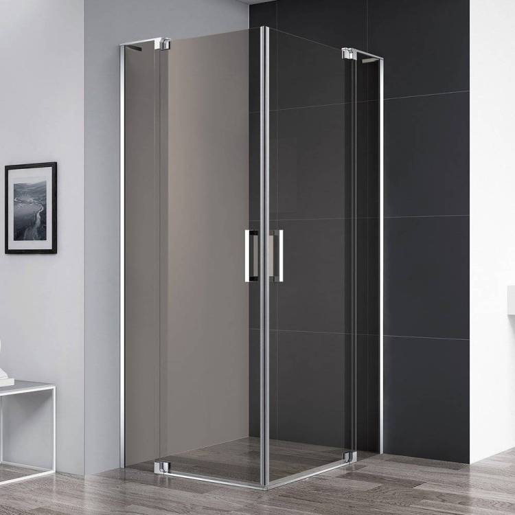 Душевой уголок Cezares Slider AH 2 70/80-100/110 BR Cr профиль хром, стекло бронза