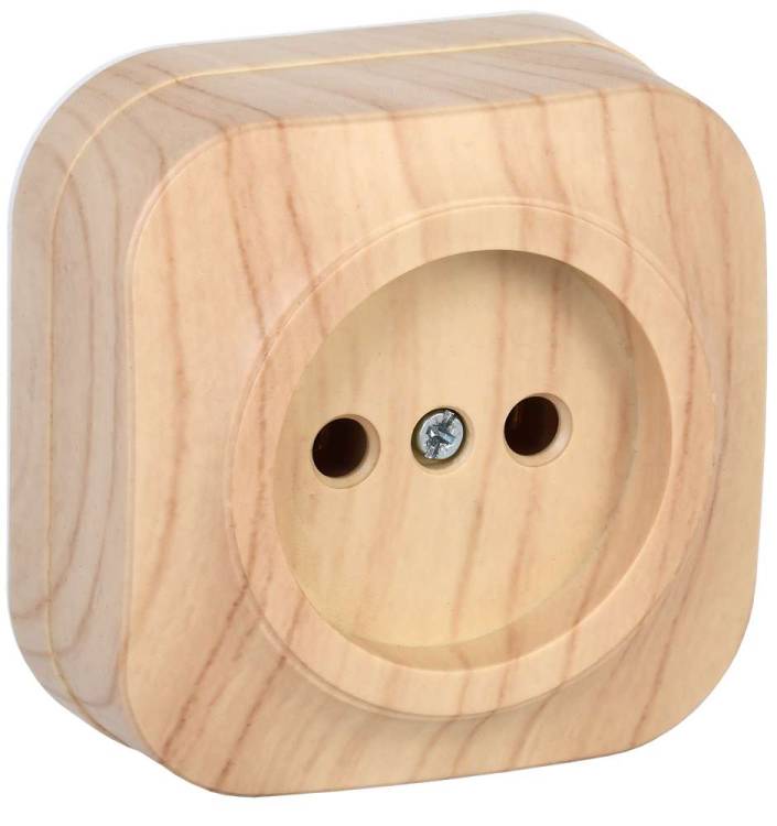 Розетка 1-местная IEK Glory ERH10-K34-10 сосна