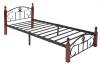 Кровать Tetchair Румба (AT-203) 9894 дерево гевея/металл, 90x200 см (single bed), красный дуб/черный фото 2